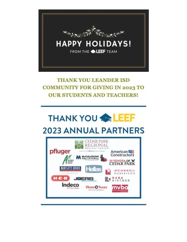 LEEF 2023 December Newsletter