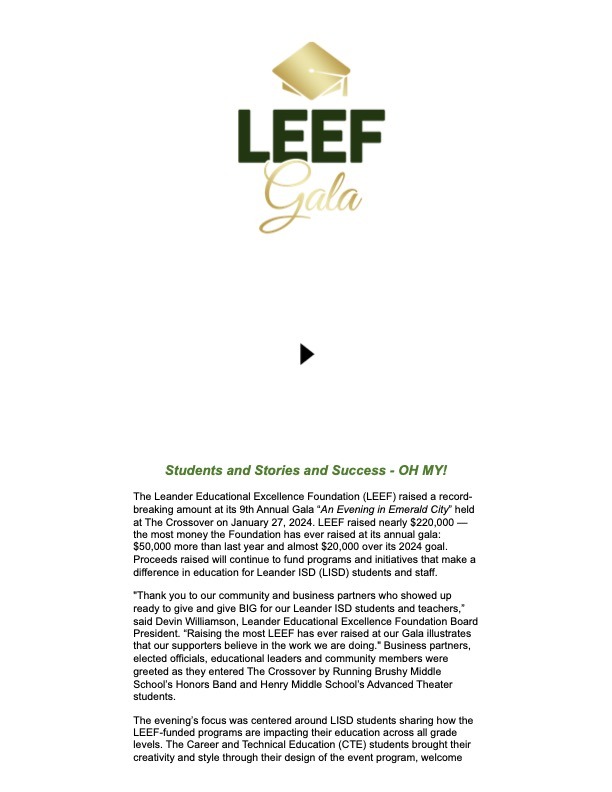 LEEF 2024 January Newsletter